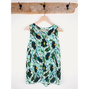 Dalia Floral Pattern Print Sleeveless Top Medium